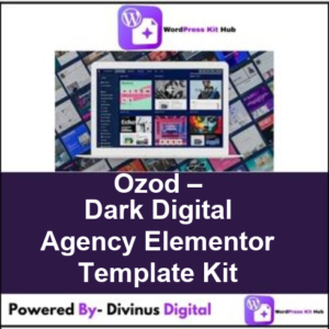 Ozod – Dark Digital Agency Elementor Template Kit