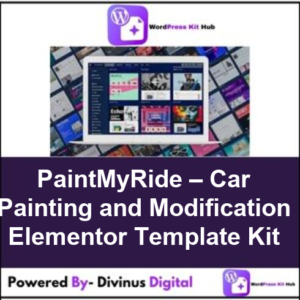 PaintMyRide – Car Painting and Modification Elementor Template Kit