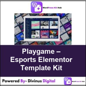 Playgame – Esports Elementor Template Kit