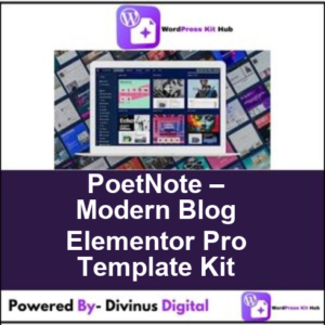 PoetNote – Modern Blog Elementor Pro Template Kit