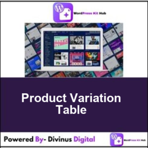 Product Variation Table