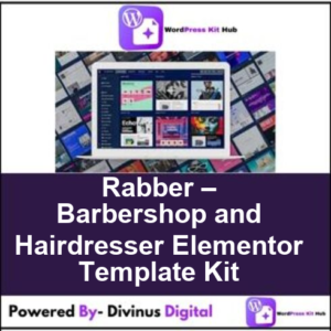Rabber – Barbershop and Hairdresser Elementor Template Kit
