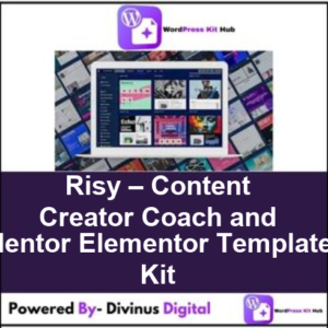 Risy – Content Creator Coach and Mentor Elementor Template Kit