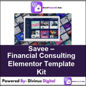 Savee – Financial Consulting Elementor Template Kit