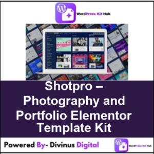 Shotpro – Photography and Portfolio Elementor Template Kit