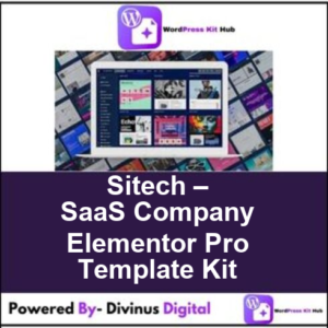 Sitech – SaaS Company Elementor Pro Template Kit