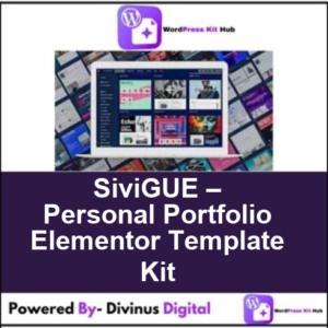 SiviGUE – Personal Portfolio Elementor Template Kit