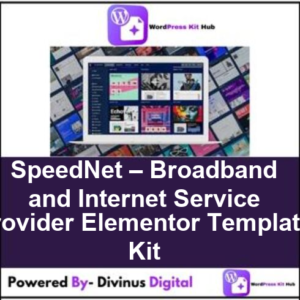 SpeedNet – Broadband and Internet Service Provider Elementor Template Kit