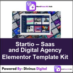 Startio – Saas and Digital Agency Elementor Template Kit