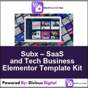 Subx – SaaS and Tech Business Elementor Template Kit