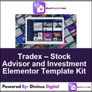 Tradex – Stock Advisor and Investment Elementor Template Kit