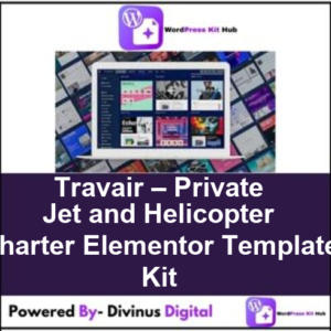 Travair – Private Jet and Helicopter Charter Elementor Template Kit