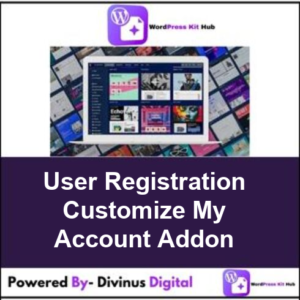 User Registration Customize My Account Addon