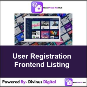 User Registration Frontend Listing