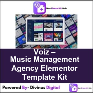 Voiz – Music Management Agency Elementor Template Kit