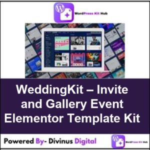 WeddingKit – Invite and Gallery Event Elementor Template Kit