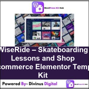 WiseRide – Skateboarding Lessons and Shop Woocommerce Elementor Template Kit