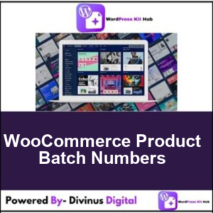 WooCommerce Product Batch Numbers