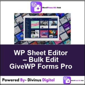 WP Sheet Editor – Bulk Edit GiveWP Forms Pro