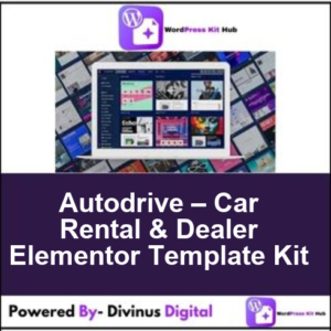 Autodrive – Car Rental & Dealer Elementor Template Kit