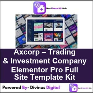 Axcorp – Trading & Investment Company Elementor Pro Full Site Template Kit