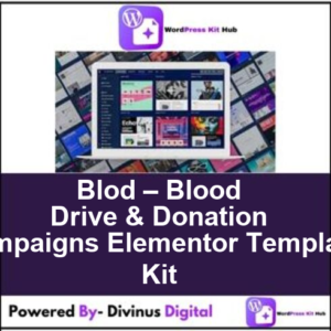 Blod – Blood Drive & Donation Campaigns Elementor Template Kit