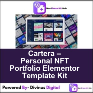 Cartera – Personal NFT Portfolio Elementor Template Kit