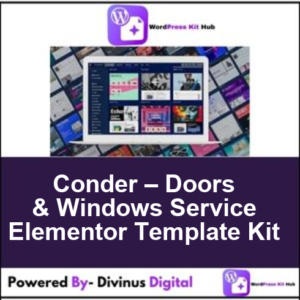 Conder – Doors & Windows Service Elementor Template Kit