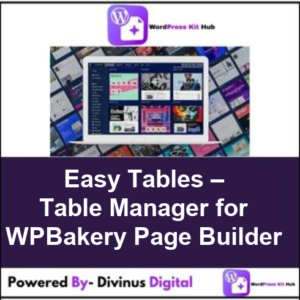 Easy Tables – Table Manager for WPBakery Page Builder