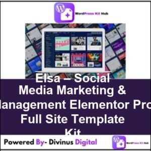 Elsa – Social Media Marketing & Management Elementor Pro Full Site Template Kit