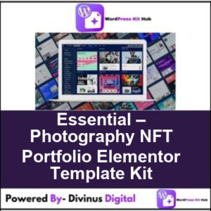 Essential – Photography NFT Portfolio Elementor Template Kit