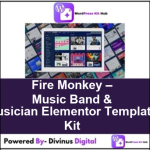 Fire Monkey – Music Band & Musician Elementor Template Kit