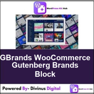 GBrands WooCommerce Gutenberg Brands Block