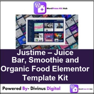 Justime – Juice Bar, Smoothie and Organic Food Elementor Template Kit