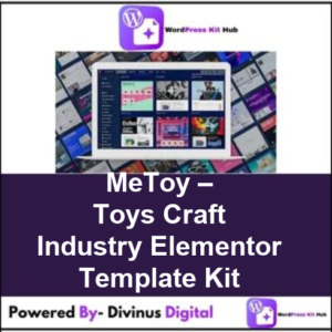 MeToy – Toys Craft Industry Elementor Template Kit