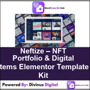 Neftize – NFT Portfolio & Digital Items Elementor Template Kit