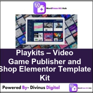 Playkits – Video Game Publisher and Shop Elementor Template Kit