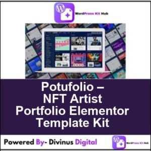 Potufolio – NFT Artist Portfolio Elementor Template Kit