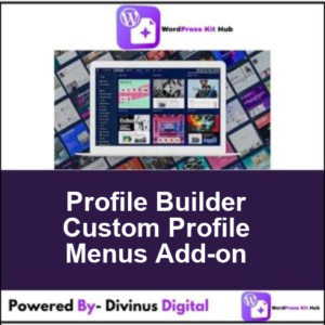 Profile Builder Custom Profile Menus Add-on