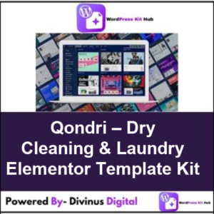 Qondri – Dry Cleaning & Laundry Elementor Template Kit