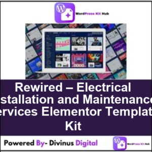 Rewired – Electrical Installation and Maintenance Services Elementor Template Kit
