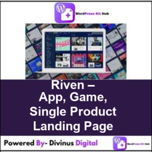 Riven – App, Game, Single Product Landing Page