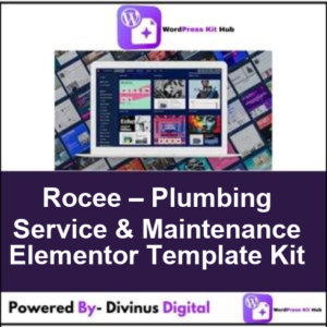 Rocee – Plumbing Service & Maintenance Elementor Template Kit