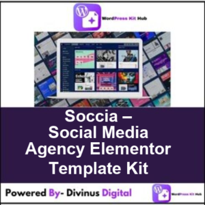 Soccia – Social Media Agency Elementor Template Kit