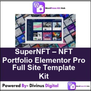 SuperNFT – NFT Portfolio Elementor Pro Full Site Template Kit