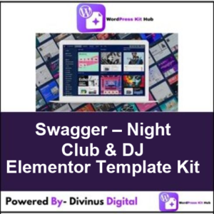 Swagger – Night Club & DJ Elementor Template Kit