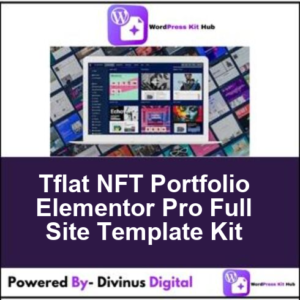Tflat NFT Portfolio Elementor Pro Full Site Template Kit