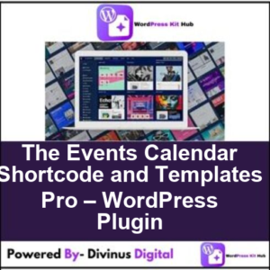 The Events Calendar Shortcode and Templates Pro – WordPress Plugin