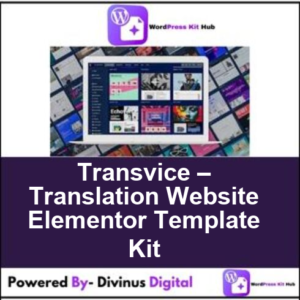 Transvice – Translation Website Elementor Template Kit