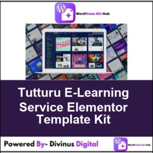 Tutturu E-Learning Service Elementor Template Kit